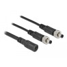 Delock DC Verteilerkabel 5,5 x 2,1 mm 1 x Buchse zu 2 x Stecker verschraubbar