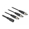 Delock DC Verteilerkabel 5,5 x 2,1 mm 1 x Buchse zu 3 x Stecker verschraubbar