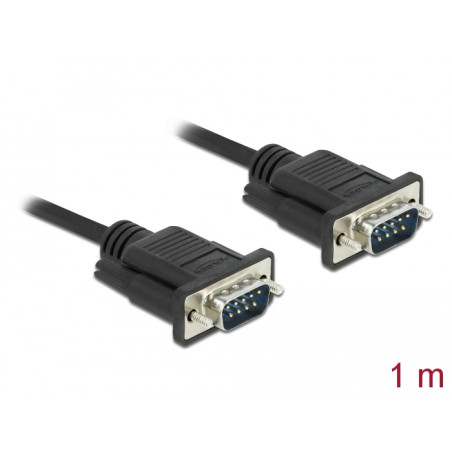 RS-232 Kabel Seriell D-Sub9 1 m St/St mit schmalem Steckergehäuse Delock