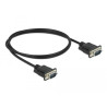 RS-232 Kabel Seriell D-Sub9 1 m St/St mit schmalem Steckergehäuse Delock