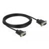 Delock RS-232 Kabel Seriell D-Sub 9 Stecker zu Stecker mit schmalem Steckergehäuse 3 m