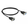 Delock RS-232 Kabel Seriell D-Sub 9 Stecker zu Buchse mit schmalem Steckergehäuse 1 m