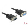Delock RS-232 Kabel Seriell D-Sub9 Stecker zu Buchse mit schmalem Steckergehäuse 2 m