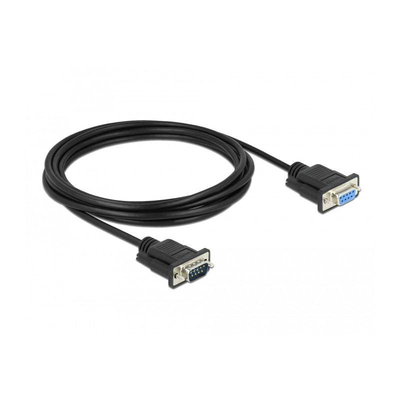 Delock RS-232 Kabel Seriell D-Sub9 Stecker zu Buchse mit schmalem Steckergehäuse 3 m