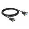 Delock RS-232 Kabel Seriell D-Sub9 Stecker zu Buchse mit schmalem Steckergehäuse 3 m