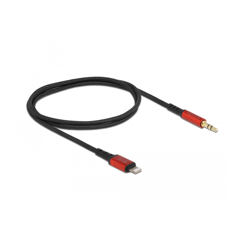 Delock Audiokabel 8 Pin Lightning™ Stecker zu Klinkenstecker 3,5 mm 3 Pin 0,5 m
