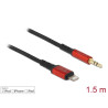 Delock Audiokabel 8 Pin Lightning™ Stecker zu Klinkenstecker 3,5 mm 3 Pin 1,5 m