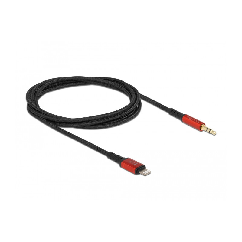 Delock Audiokabel 8 Pin Lightning™ Stecker zu Klinkenstecker 3,5 mm 3 Pin 1,5 m