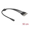 Delock DC Verteilerkabel 5,5 x 2,1 mm 1 x Buchse zu 4 x Stecker verschraubbar