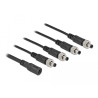 Delock DC Verteilerkabel 5,5 x 2,1 mm 1 x Buchse zu 4 x Stecker verschraubbar