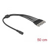 Delock DC Verteilerkabel 5,5 x 2,1 mm 1 x Buchse zu 5 x Stecker verschraubbar