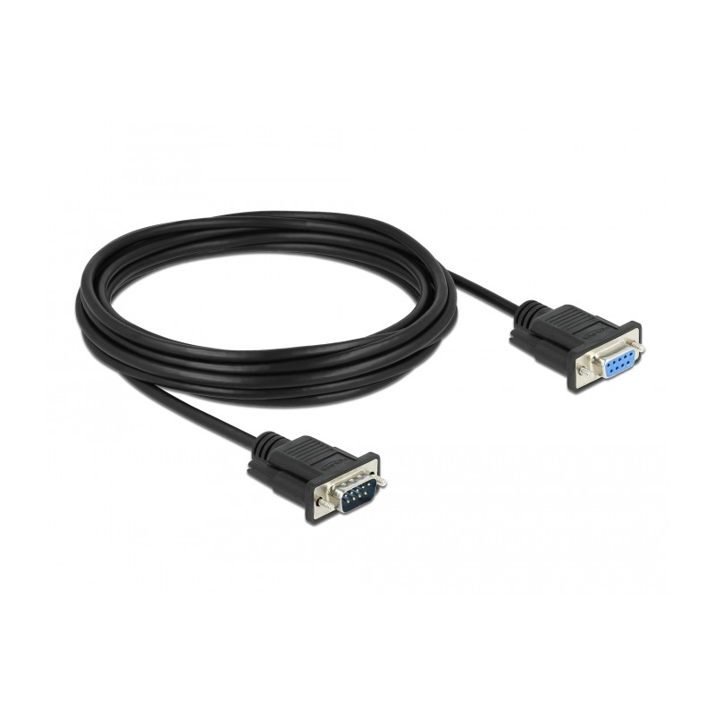 Delock RS-232 Kabel Seriell D-Sub9 Stecker zu Buchse mit schmalem Steckergehäuse 5 m
