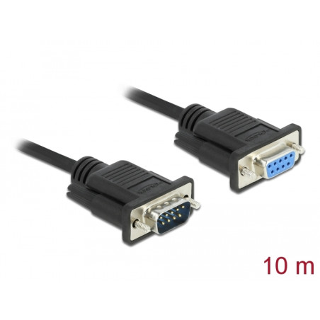 Delock RS-232 Kabel Seriell D-Sub9 Stecker zu Buchse mit schmalem Steckergehäuse 10 m