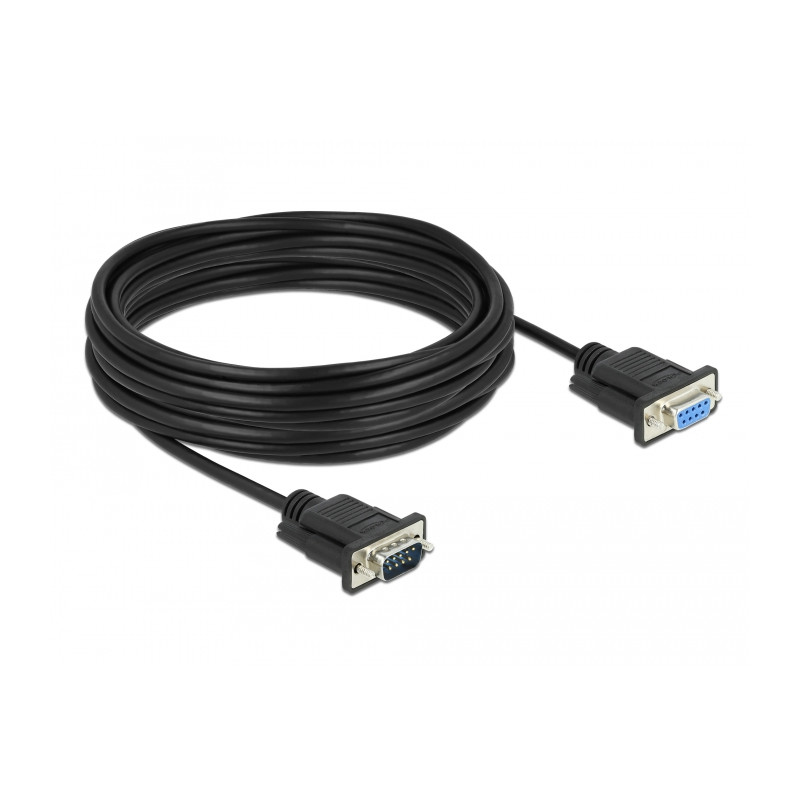 Delock RS-232 Kabel Seriell D-Sub9 Stecker zu Buchse mit schmalem Steckergehäuse 10 m