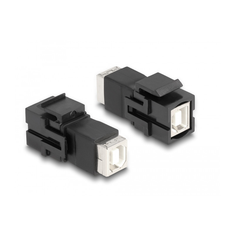 Delock Keystone Modul USB 2.0 Typ-B Buchse zu USB 2.0 Typ-B Buchse schwarz