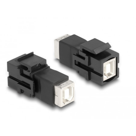 Delock Keystone Modul USB 2.0 Typ-B Buchse zu USB 2.0 Typ-B Buchse schwarz