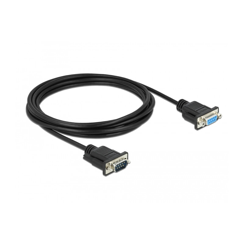 Delock RS-232 Kabel Seriell D-Sub9 Stecker zu Buchse mit schmalem Steckergehäuse 3 m