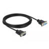 Delock RS-232 Kabel Seriell D-Sub9 Stecker zu Buchse mit schmalem Steckergehäuse 3 m