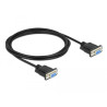 Delock RS-232 Kabel Seriell D-Sub9 Buchse zu Buchse Nullmodem mit schmalem Steckergehäuse 2 m