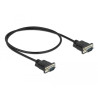 Delock RS-232 Kabel Seriell D-Sub9 Stecker zu Stecker mit schmalem Steckergehäuse 0,5 m