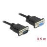 Delock RS-232 Kabel Seriell D-Sub9 Stecker zu Buchse mit schmalem Steckergehäuse 0,5 m