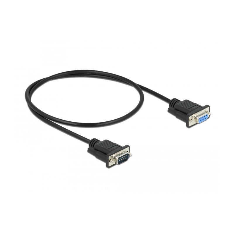 Delock RS-232 Kabel Seriell D-Sub9 Stecker zu Buchse mit schmalem Steckergehäuse 0,5 m
