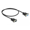 Delock RS-232 Kabel Seriell D-Sub9 Stecker zu Buchse mit schmalem Steckergehäuse 0,5 m