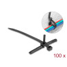 Delock Kabelbinder mit Dübel L 150 x B 7,0 mm schwarz 100 Stück