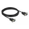 Delock RS-232 Kabel Seriell D-Sub9 Stecker zu Stecker mit schmalem Steckergehäuse 4 m