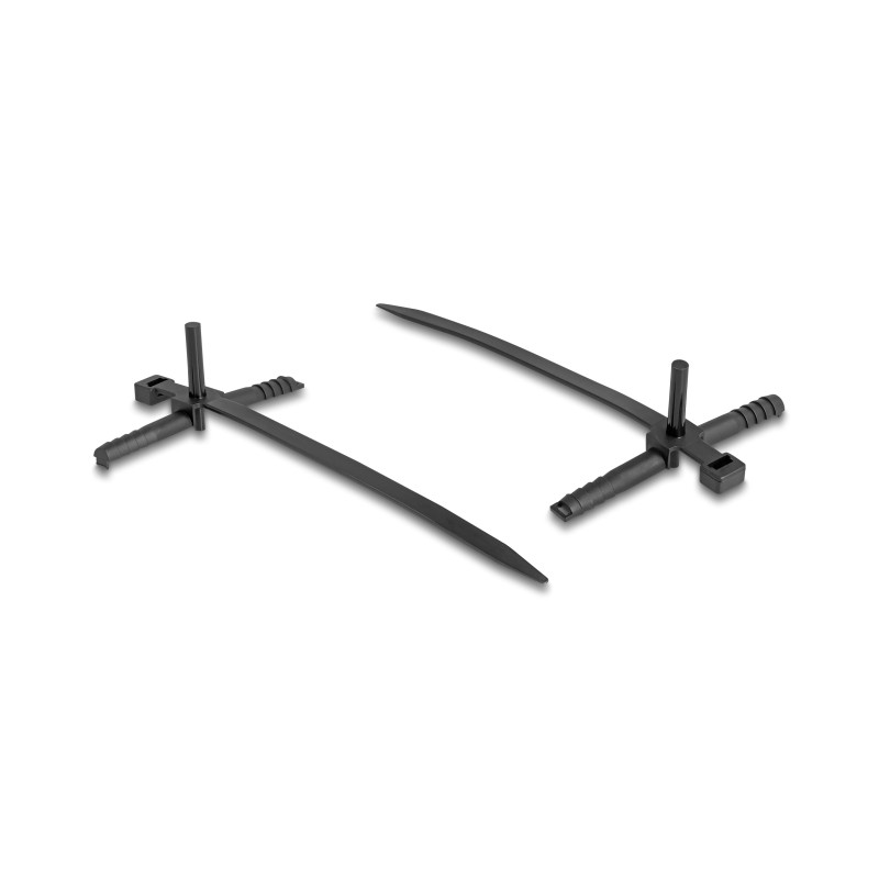 Delock Kabelbinder mit Dübel L 150 x B 7,0 mm schwarz 100 Stück