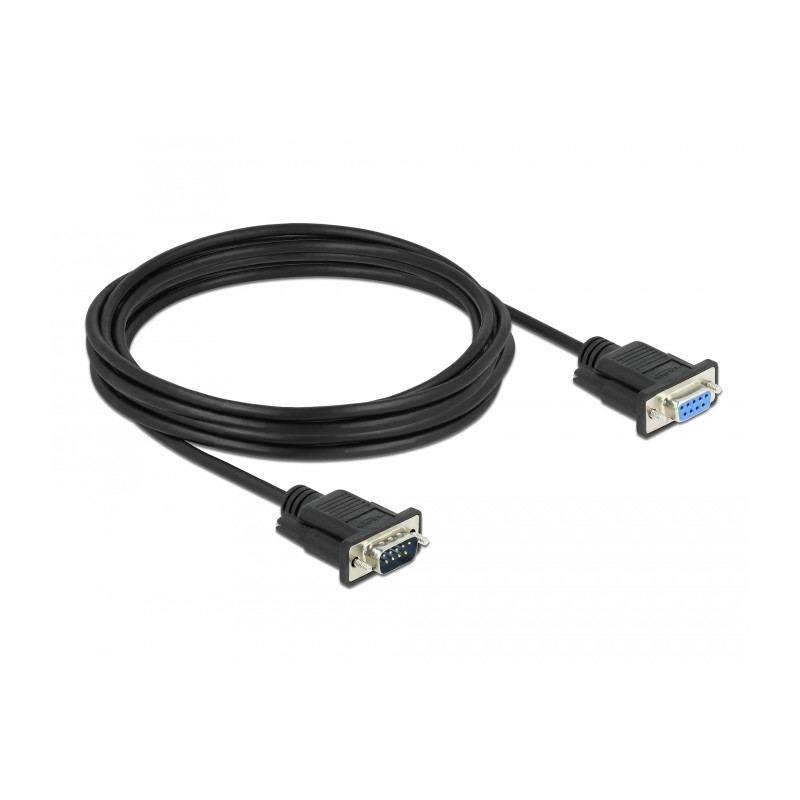 Delock RS-232 Kabel Seriell D-Sub9 Stecker zu Buchse mit schmalem Steckergehäuse 4 m