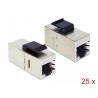 Delock Keystone Modul RJ45 Buchse - RJ45 Buchse Cat.6 kompakt 25 Stück