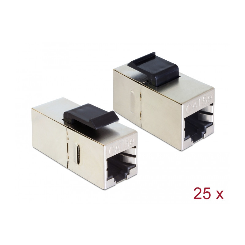 Delock Keystone Modul RJ45 Buchse - RJ45 Buchse Cat.5e kompakt 25 Stück