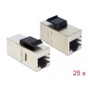 Delock Keystone Modul RJ45 Buchse - RJ45 Buchse Cat.5e kompakt 25 Stück