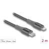 Delock Daten- und Ladekabel USB Type-C™ zu Lightning™ für iPhone™, iPad™ und iPod™ grau 2 m MFi