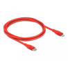 Delock Daten- und Ladekabel USB Type-C™ zu Lightning™ für iPhone™, iPad™ und iPod™ rot 1 m MFi