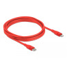 Delock Daten- und Ladekabel USB Type-C™ zu Lightning™ für iPhone™, iPad™ und iPod™ rot 2 m MFi