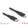 Delock Daten- und Ladekabel USB Type-C™ zu Lightning™ für iPhone™, iPad™ und iPod™ schwarz 0,5 m MFi