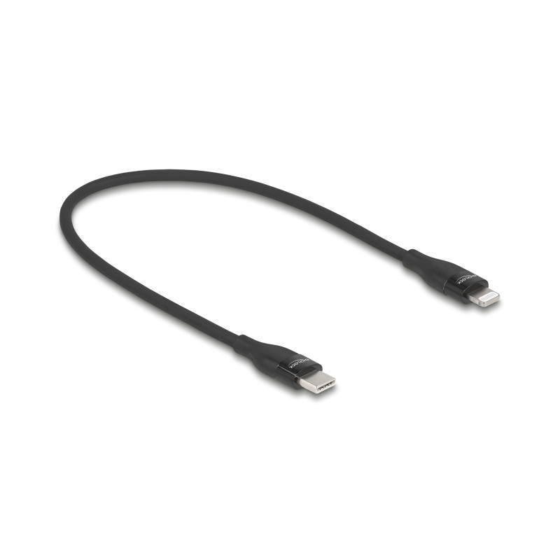 Delock Daten- und Ladekabel USB Type-C™ zu Lightning™ für iPhone™, iPad™ und iPod™ schwarz 0,5 m MFi