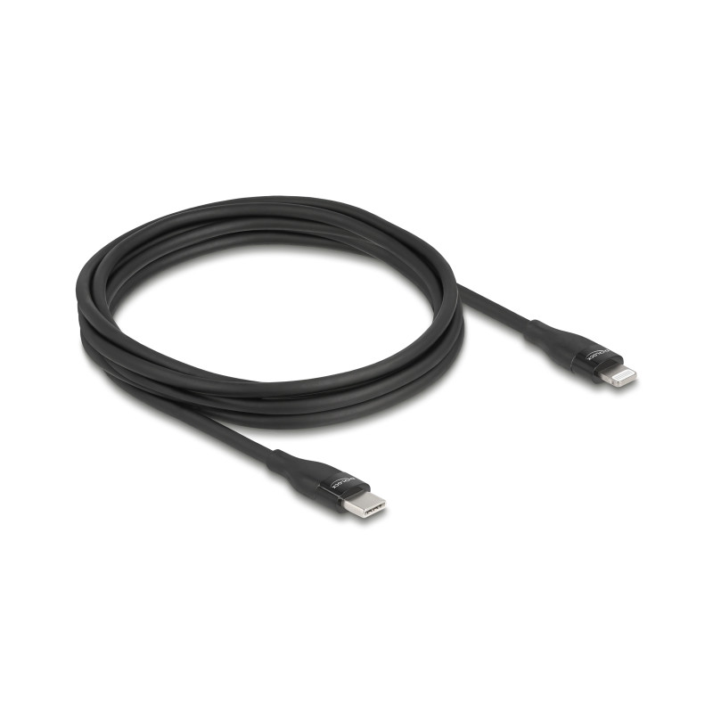 Delock Daten- und Ladekabel USB Type-C™ zu Lightning™ für iPhone™, iPad™ und iPod™ schwarz 2 m MFi
