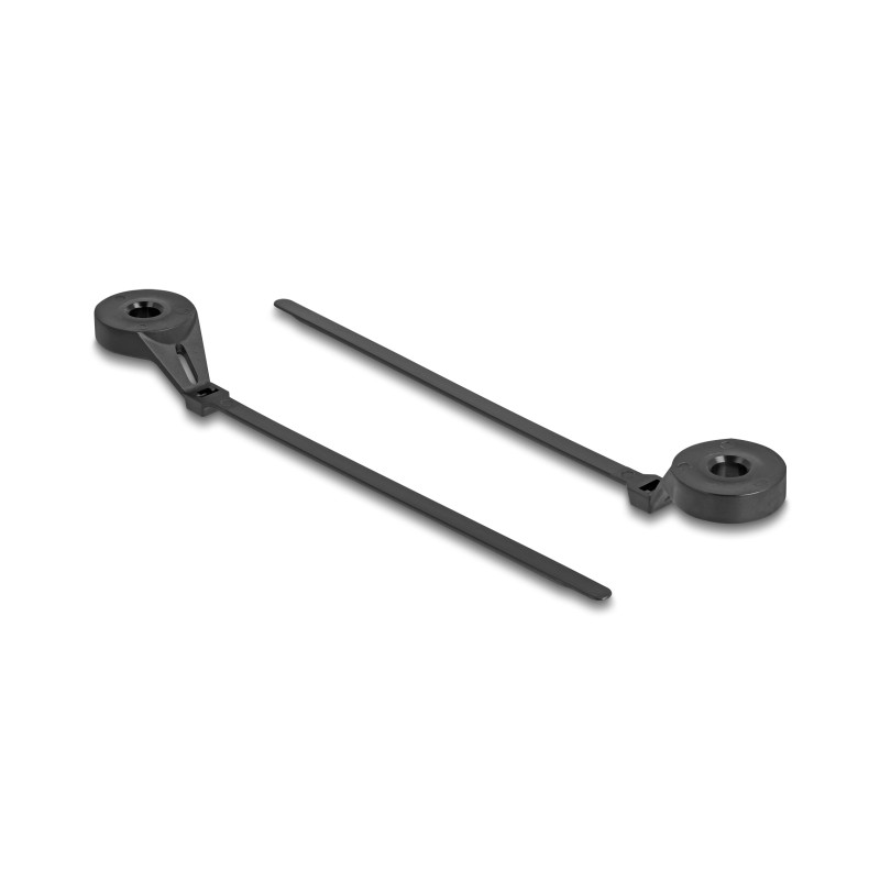 Delock Kabelbinder mit Befestigungsöse L 180 x B 6 mm schwarz 100 Stück