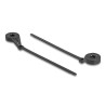 Delock Kabelbinder mit Befestigungsöse L 180 x B 6 mm schwarz 100 Stück