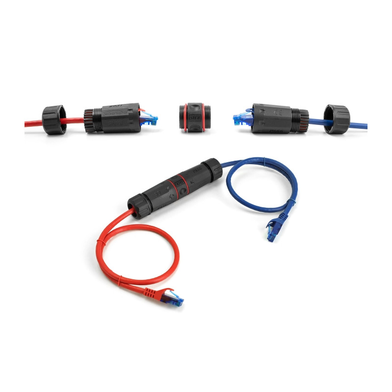 Delock Kabelverbinder RJ45 Buchse zu RJ45 Buchse Cat.6A wasserfest