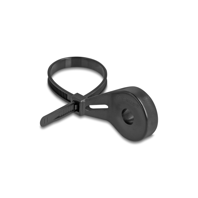 Delock Kabelbinder mit Befestigungsöse L 180 x B 6 mm schwarz 100 Stück