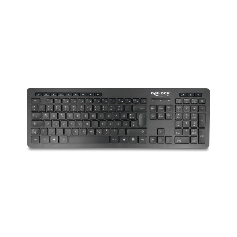Delock USB Tastatur 2,4 GHz kabellos schwarz - Lautlos