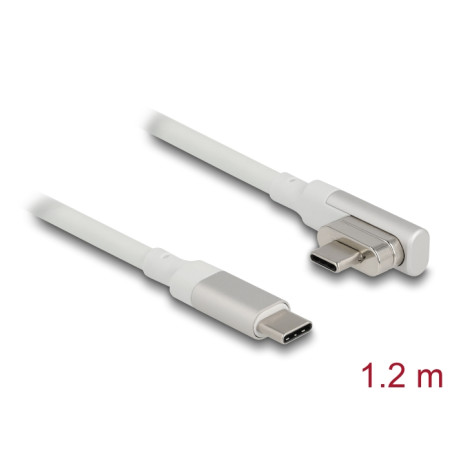 Delock Magnetisches Thunderbolt™ 3 USB-C™ Kabel 4K 60 Hz Stecker zu Stecker gewinkelt 1,20 m