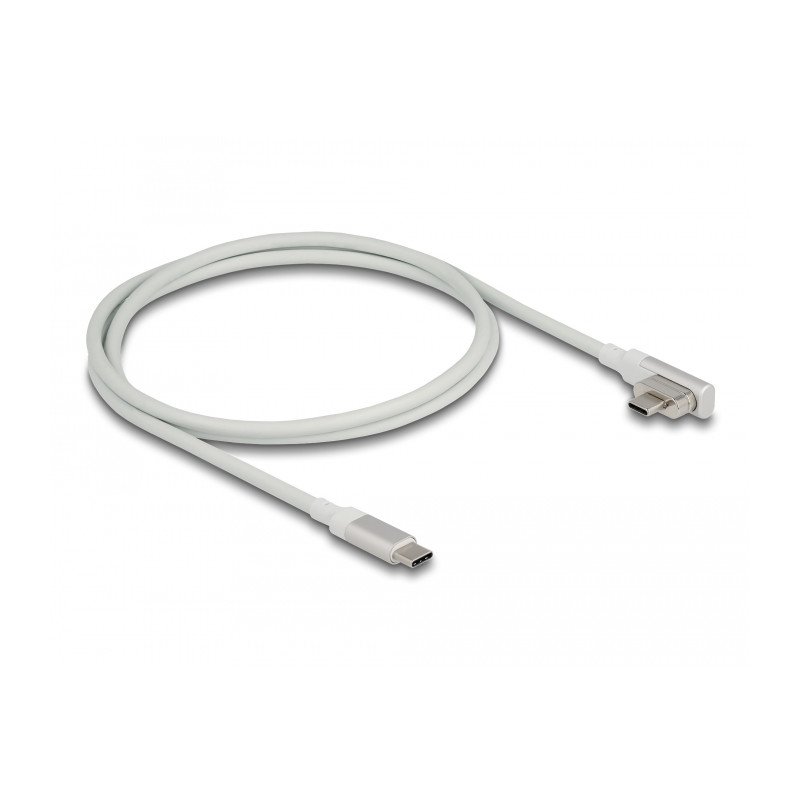Delock Magnetisches Thunderbolt™ 3 USB-C™ Kabel 4K 60 Hz Stecker zu Stecker gewinkelt 1,20 m