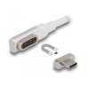 Delock Magnetisches Thunderbolt™ 3 USB-C™ Kabel 4K 60 Hz Stecker zu Stecker gewinkelt 1,20 m