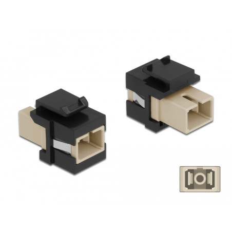 Delock Keystone Modul SC Simplex Buchse zu SC Simplex Buchse beige / schwarz