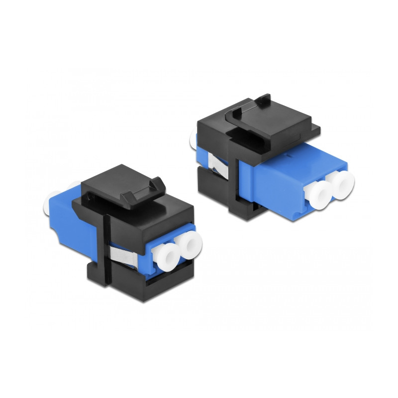 Delock Keystone Modul LC Duplex Buchse zu LC Duplex Buchse blau / schwarz